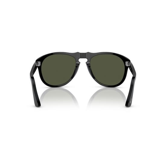 26SS 페르솔 선글라스 0Po0649 에비에이터 스타일 유광 블랙 아세테이트 - PERSOL