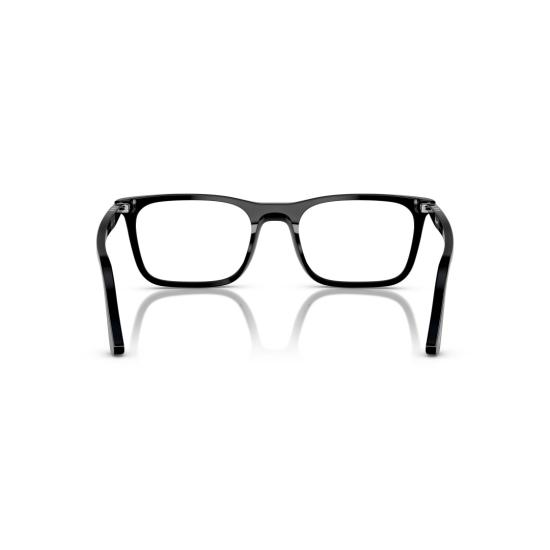 26SS 페르솔 안경 0Po3358v 실버 액센트가 있는 직사각형 아세테이트 안경 - PERSOL