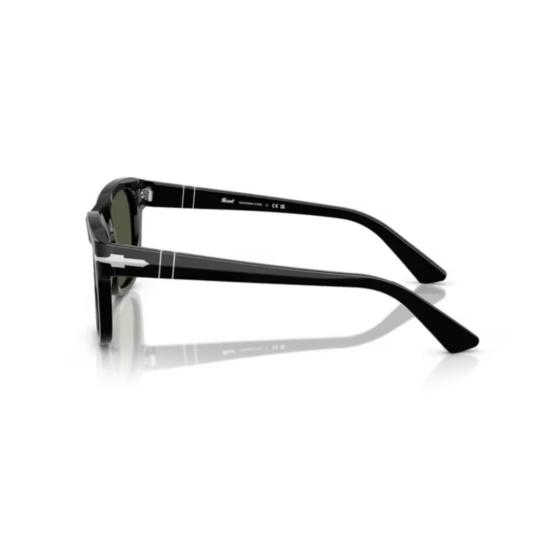 26SS 페르솔 선글라스 0Po3372s 직사각형 블랙 아세테이트  (실버 화살표 디테일) - PERSOL