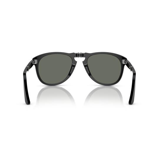 26SS 페르솔 선글라스 0Po0714 둥근 블랙 아세테이트  (키홀 브릿지) - PERSOL