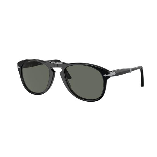 26SS 페르솔 선글라스 0Po0714 둥근 블랙 아세테이트  (키홀 브릿지) - PERSOL