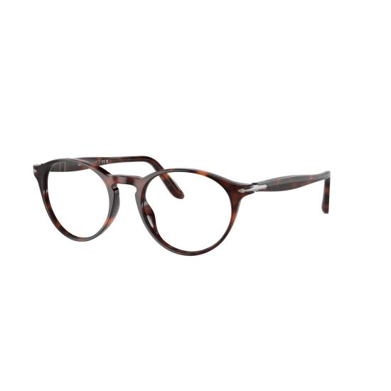 26SS 페르솔 안경 0Po3092v 클래식 원형 프레임 호피무늬 아세테이트 안경 - PERSOL