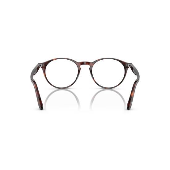 26SS 페르솔 안경 0Po3092v 클래식 원형 프레임 호피무늬 아세테이트 안경 - PERSOL