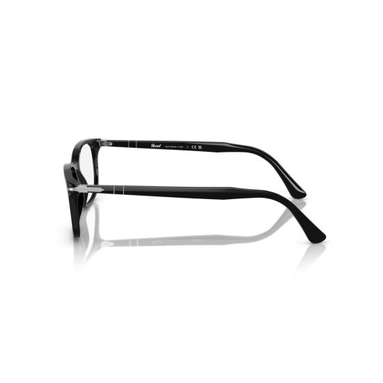 26SS 페르솔 안경 0Po3189v 실버 액센트가 있는 직사각형 아세테이트 안경 - PERSOL