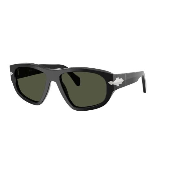 26SS 페르솔 선글라스 0Po0050s 실버 화살표 디테일이 있는 직사각형 아세테이트 - PERSOL