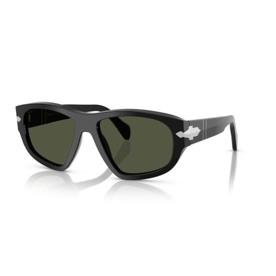 26SS 페르솔 선글라스 0Po0050s 실버 화살표 디테일이 있는 직사각형 아세테이트 - PERSOL