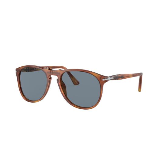 26SS 페르솔 선글라스 0Po9649s 반투명 브라운 아세테이트 소재 원형 프레임 - PERSOL