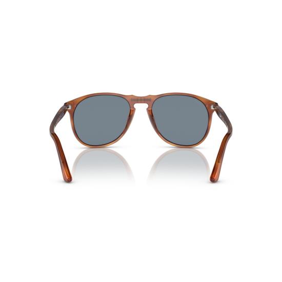 26SS 페르솔 선글라스 0Po9649s 반투명 브라운 아세테이트 소재 원형 프레임 - PERSOL