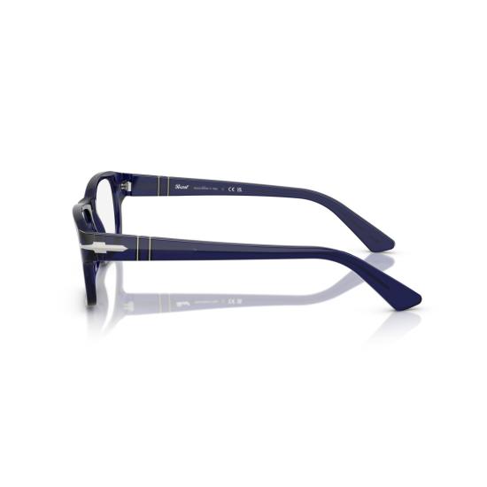 26SS 페르솔 안경 0Po3364v 실버 액센트가 있는 직사각형 아세테이트 안경테 - PERSOL