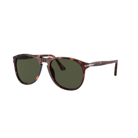 26SS 페르솔 선글라스 0Po9649s 클래식 원형 프레임 호피무늬 - PERSOL