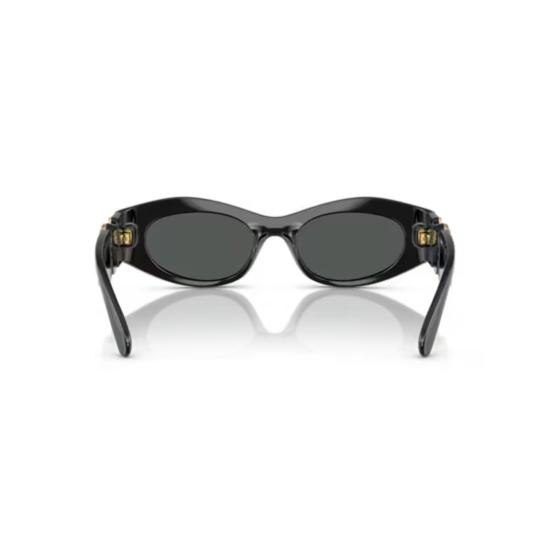 26SS 베르사체 선글라스 0Ve4480u 금색 메달 장식이 있는 길쭉한 타원형 - VERSACE