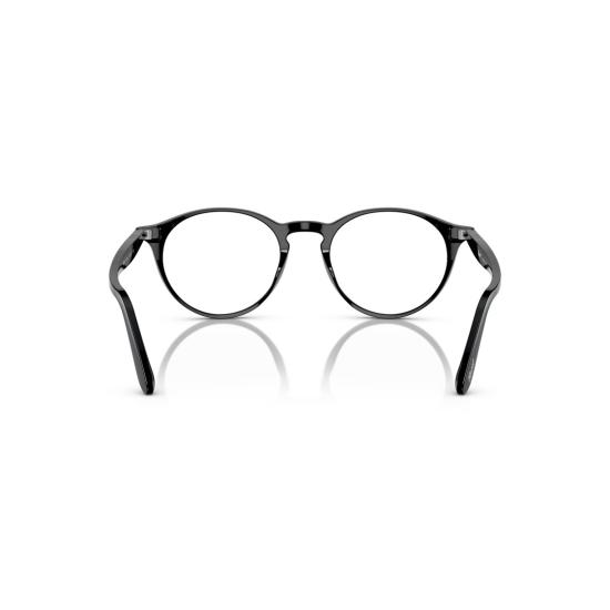 26SS 페르솔 안경 0Po3092v 유광 블랙 아세테이트 원형 프레임 안경 - PERSOL