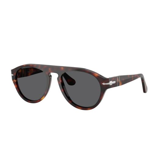 26SS 페르솔 선글라스 0Po3370s 호피무늬 원형 프레임  (메탈릭 디테일 포함) - PERSOL