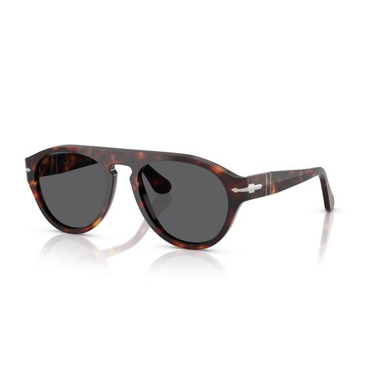 26SS 페르솔 선글라스 0Po3370s 호피무늬 원형 프레임  (메탈릭 디테일 포함) - PERSOL