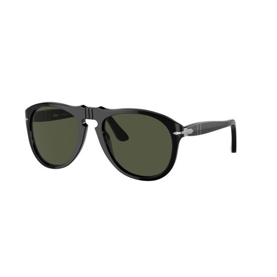 26SS 페르솔 선글라스 0Po0649 유광 블랙 더블 브릿지 디자인의 에비에이터 - PERSOL