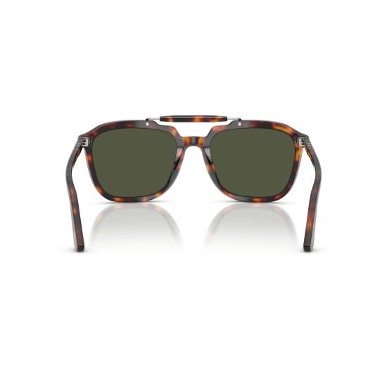 26SS 페르솔 선글라스 0Po0203s 볼드 스퀘어 호피무늬 아세테이트  (실버 액센트 포함) - PERSOL