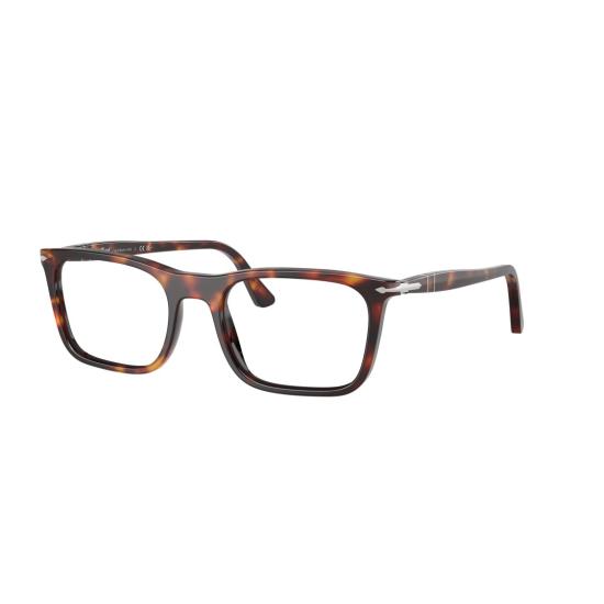 26SS 페르솔 안경 0Po3358v 금속 장식이 있는 직사각형 호피무늬 안경 - PERSOL