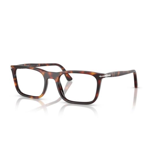26SS 페르솔 안경 0Po3358v 금속 장식이 있는 직사각형 호피무늬 안경 - PERSOL