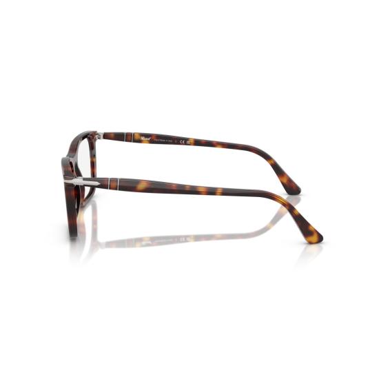 26SS 페르솔 안경 0Po3358v 금속 장식이 있는 직사각형 호피무늬 안경 - PERSOL