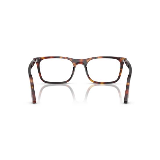 26SS 페르솔 안경 0Po3358v 금속 장식이 있는 직사각형 호피무늬 안경 - PERSOL