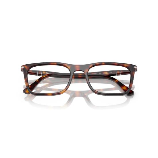 26SS 페르솔 안경 0Po3358v 금속 장식이 있는 직사각형 호피무늬 안경 - PERSOL