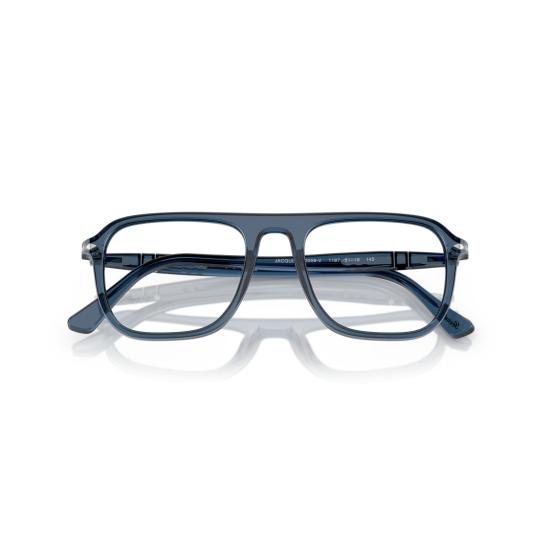 26SS 페르솔 선글라스 0Po3359v 반투명 아세테이트 사각 프레임 안경 (키홀 브릿지 포함) - PERSOL