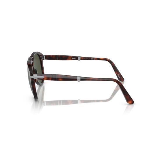 26SS 페르솔 선글라스 0Po0714 실버 액센트가 있는 둥근 호피무늬 아세테이트 - PERSOL