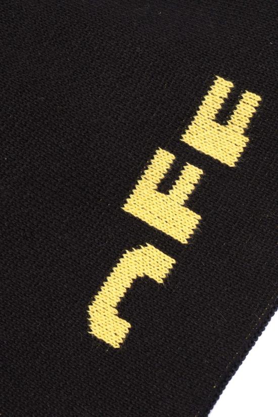  [키즈] 오프화이트 액세서리 타입 로고 스카프 (어린이용, 블랙/옐로우) - OFF WHITE