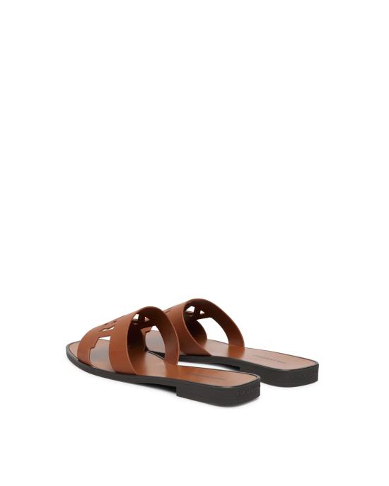 26SS 칼라거펠트 뮬/슬리퍼 KL80405C KL80405C 002 tan leather MARRONE - KARL LAGERFELD