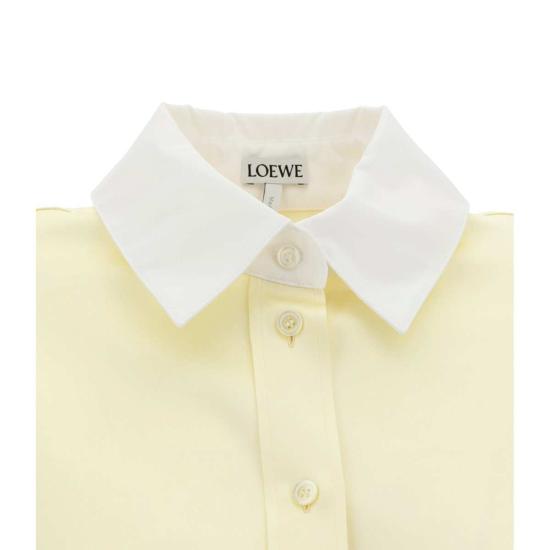  로에베 블라우스 실크 셔츠 옐로우 - LOEWE