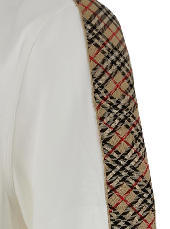 Autunno Inverno 2026/27 버버리 체크 트리밍 코튼 티셔츠 8106246B8764 White - BURBERRY