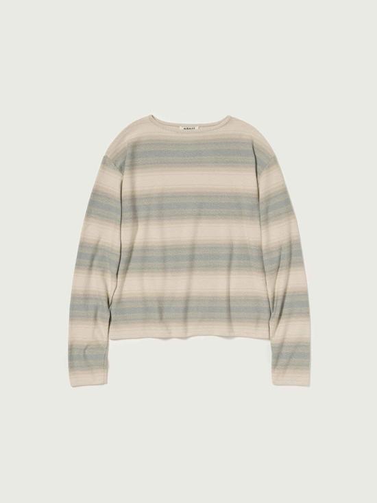 26SS 오라리 스웨터 A26SP02GB BLUE BEIGE STRIPE DOM
