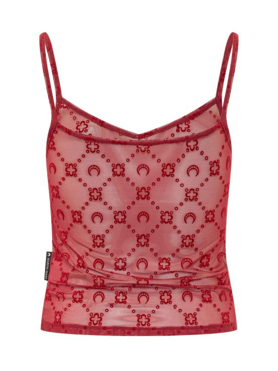 26SS 마린세르 민소매 티셔츠 WTO514ACJER0005 RD11 RIBBON RED - MARINE SERRE