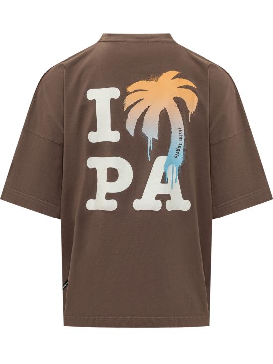 26SS 팜앤젤스 반팔 티셔츠 PMAA10BS26JER003 6001 BROWN WHITE - PALM ANGELS
