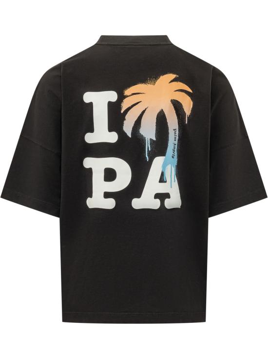 26SS 팜앤젤스 반팔 티셔츠 PMAA10BS26JER003 1001 BLACK WHITE - PALM ANGELS