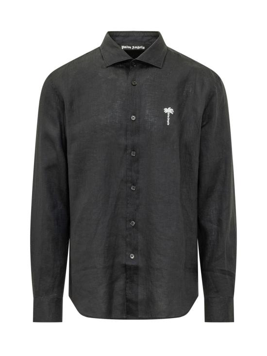 26SS 팜앤젤스 긴팔 셔츠 PMGE04NS26FAB001 1003 BLACK OFF WHITE