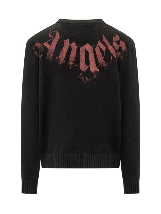 26SS 팜앤젤스 스웨터 PMHE08CS26KNI001 1028 BLACK BURGUNDY - PALM ANGELS