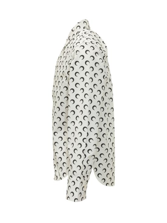 26SS 마린세르 긴팔 셔츠 MSI069ARWOV0058 WH11 WHITE BLACK - MARINE SERRE