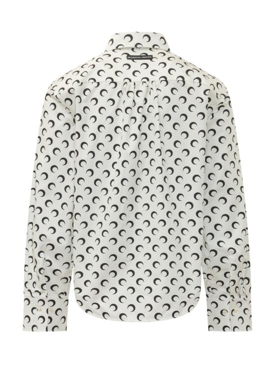 26SS 마린세르 긴팔 셔츠 MSI069ARWOV0058 WH11 WHITE BLACK - MARINE SERRE