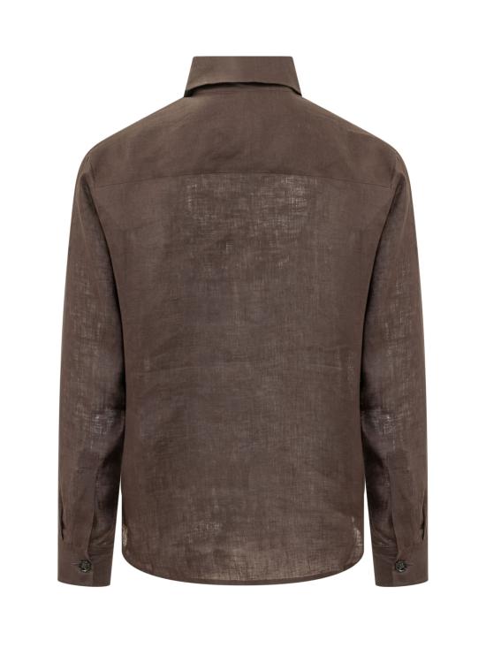 26SS 팜앤젤스 긴팔 셔츠 PMGE04JS26FAB001 6003 BROWN OFF WHITE - PALM ANGELS