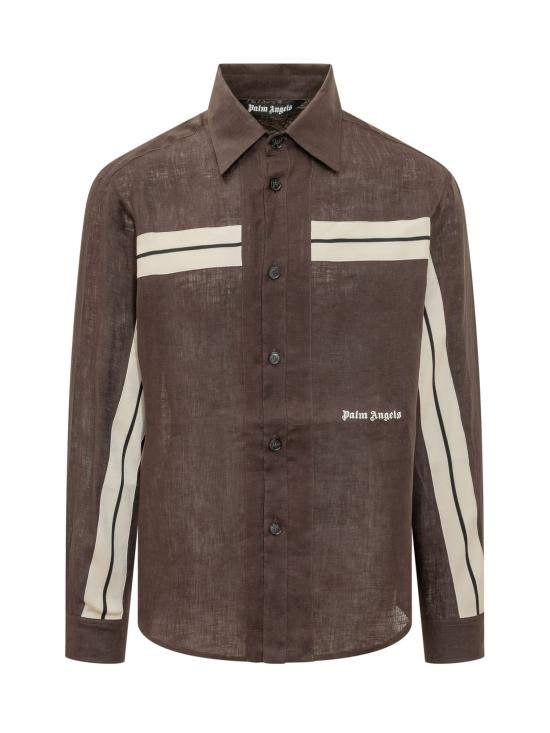 26SS 팜앤젤스 긴팔 셔츠 PMGE04JS26FAB001 6003 BROWN OFF WHITE