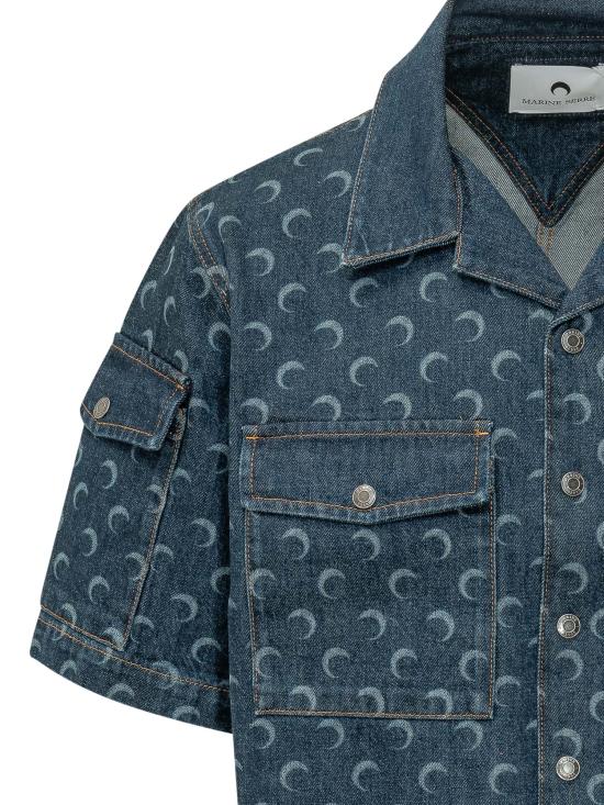 26SS 마린세르 긴팔 셔츠 MSI062ARDEN0002 BL80 MIDNIGHT BLUE - MARINE SERRE