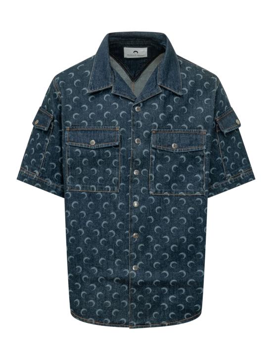 26SS 마린세르 긴팔 셔츠 MSI062ARDEN0002 BL80 MIDNIGHT BLUE