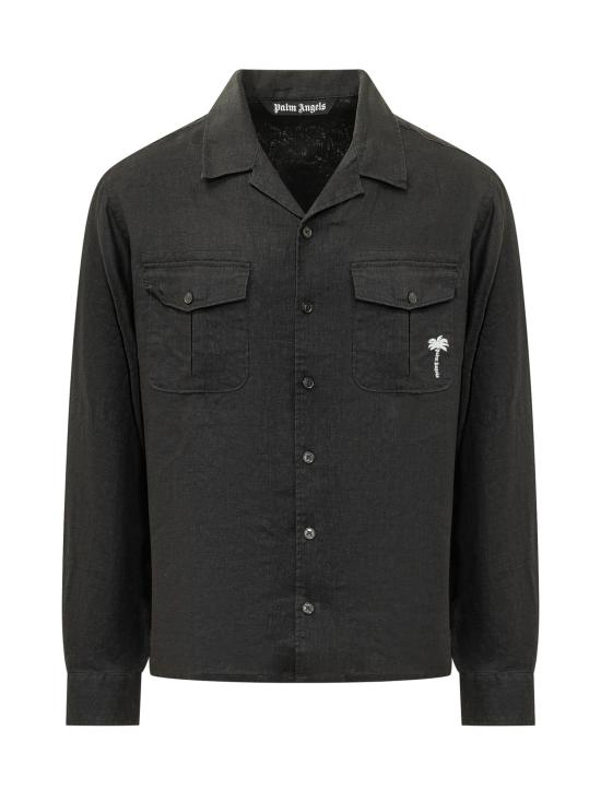 26SS 팜앤젤스 긴팔 셔츠 PMGE04PS26FAB001 1003 BLACK OFF WHITE