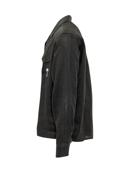 26SS 팜앤젤스 긴팔 셔츠 PMGE04PS26FAB001 1003 BLACK OFF WHITE - PALM ANGELS