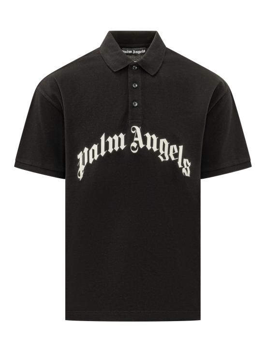 26SS 팜앤젤스 폴로 티셔츠 PMGB012S26FAB002 1003 BLACK OFF WHITE