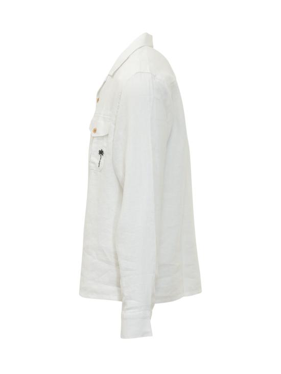 26SS 팜앤젤스 긴팔 셔츠 PMGE04PS26FAB001 0110 WHITE BLACK - PALM ANGELS