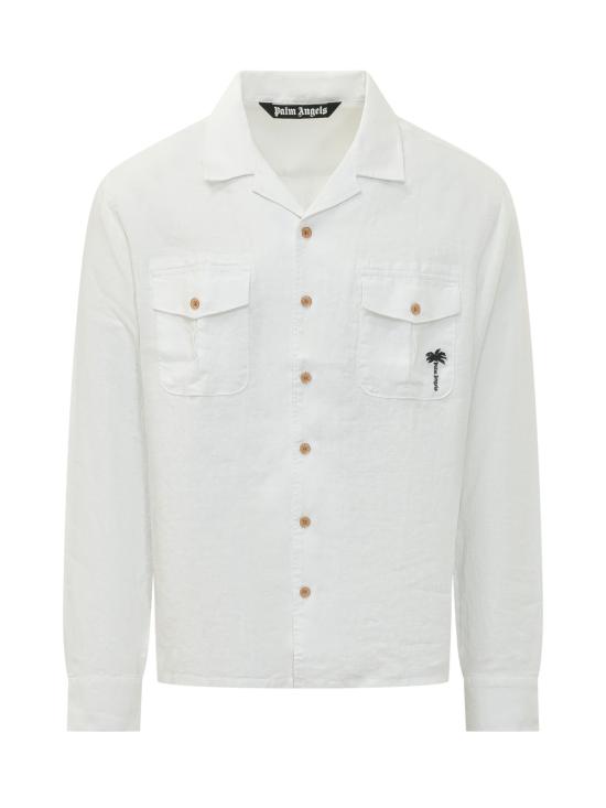 26SS 팜앤젤스 긴팔 셔츠 PMGE04PS26FAB001 0110 WHITE BLACK