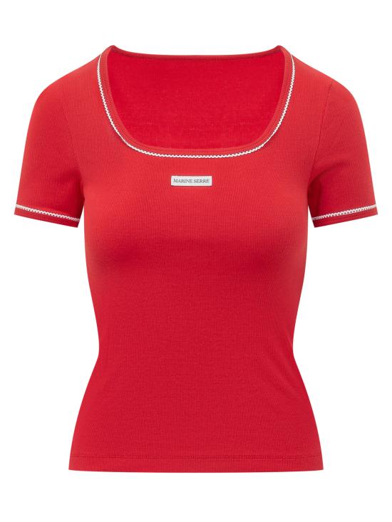 26SS 마린세르 반팔 티셔츠 WTT034ACJER0011 RD10 RED