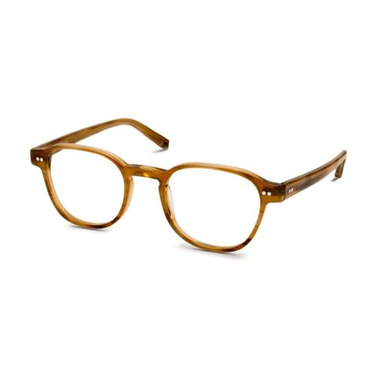  모스콧 안경 Sp-Art-O Arthur 둥근 사각형 호피무늬 안경테 (금속 장식 포함) - MOSCOT